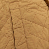 R&D.M.Co- QUILTING LONG COAT キルティングロングコート サイズS ノーカラー コート キャメル レディース オールドマンズテーラー【中古】6-0918T♪