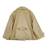 MAGALI コットン サージ ショート コート 定価36300円 トレンチコート ベージュ レディース マガリ【中古】6-0910M∞