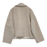 miho umezawa short coat MIX SHAGGY ミックスシャギー ウールブレンド ショートコート 定価52800円 コート 24AW ブラウン ベージュ レディース ミホ ウメザワ【中古】6-0918T♪