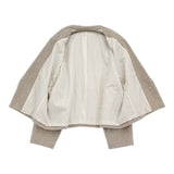 miho umezawa short coat MIX SHAGGY ミックスシャギー ウールブレンド ショートコート 定価52800円 コート 24AW ブラウン ベージュ レディース ミホ ウメザワ【中古】6-0918T♪