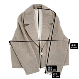 miho umezawa short coat MIX SHAGGY ミックスシャギー ウールブレンド ショートコート 定価52800円 コート 24AW ブラウン ベージュ レディース ミホ ウメザワ【中古】6-0918T♪