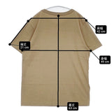 R&D.M.Co- FULL OF BEANS プリントTシャツ クルーネック コットン 日本製 サイズXL 半袖Ｔシャツ カットソー ベージュ ホワイト レディース オールドマンズテーラー【中古】6-0721S△