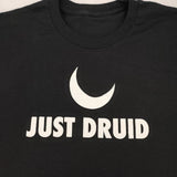 JUST DRUID プリント オーバーサイズ 長袖Ｔシャツ カットソー ロンＴ ブラック メンズ【中古】6-0912M∞