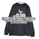 JUST DRUID プリント オーバーサイズ 長袖Ｔシャツ カットソー ロンＴ ブラック メンズ【中古】6-0912M∞