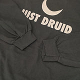 JUST DRUID オーバーサイズ プリント 長袖Ｔシャツ カットソー ロンＴ ブラック メンズ【中古】6-0912M∞