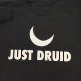 JUST DRUID オーバーサイズ プリント 長袖Ｔシャツ カットソー ロンＴ ブラック メンズ【中古】6-0912M∞