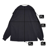 JUST DRUID オーバーサイズ プリント 長袖Ｔシャツ カットソー ロンＴ ブラック メンズ【中古】6-0912M∞