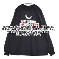 ブラック 長袖Tシャツ Mサイズ JUST DRUID オーバーサイズ プリント 長袖Tシャツ カットソー ロンT