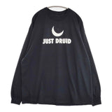 JUST DRUID プリント オーバーサイズ 長袖 長袖Ｔシャツ カットソー ロンＴ ブラック メンズ【中古】6-0912M∞