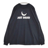 JUST DRUID プリント オーバーサイズ カットソー 長袖Ｔシャツ カットソー ロンＴ ブラック メンズ【中古】6-0912M∞