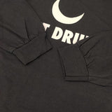 JUST DRUID プリント オーバーサイズ Tシャツ 長袖Ｔシャツ カットソー ロンＴ ブラック メンズ【中古】6-0912M∞