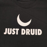 JUST DRUID プリント オーバーサイズ Tシャツ 長袖Ｔシャツ カットソー ロンＴ ブラック メンズ【中古】6-0912M∞