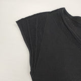 ISSEY MIYAKE A-POC INSIDE フレンチスリーブ Vネック メッシュ ストレッチ 日本製 サイズ2 チュニック ブラック レディース イッセイミヤケ エイポック インサイド【中古】6-0818S△