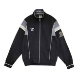 adidas デサント製 トラックジャケット トレフォイル ジャケット ブラック グレー メンズ アディダス【中古】6-0912M∞