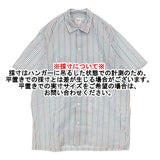 papas ストライプ サイズM ワイド 半袖シャツ ホワイト マルチカラー レディース パパス【中古】6-0818S△