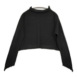 Haat ISSEY MIYAKE クレーププリーツ HA63JJ207 ウール 楊柳 ボトルネック カットソー ブラック レディース ハートイッセイミヤケ【中古】6-0806M♪
