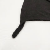 Haat ISSEY MIYAKE クレーププリーツ HA63JJ207 ウール 楊柳 ボトルネック カットソー ブラック レディース ハートイッセイミヤケ【中古】6-0806M♪