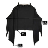 Haat ISSEY MIYAKE クレーププリーツ HA63JJ207 ウール 楊柳 ボトルネック カットソー ブラック レディース ハートイッセイミヤケ【中古】6-0806M♪