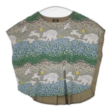 marble sud kirie ユルットTEE モザイク柄 アニマル柄 ボートネック Ｔシャツ カットソー カーキ 多色 レディース マーブルシュッド【中古】6-0721S△
