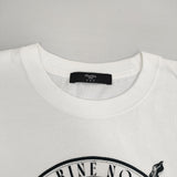 marble SUD neu MARINE NOTE プリントTシャツ コットン 半袖Ｔシャツ カットソー ホワイト ブラック レディース マーブルシュッドノイ【中古】6-0721S△