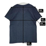 45R/45rpm インディゴ45星 VネックTシャツ コットン 日本製 サイズ1 半袖Ｔシャツ カットソー ネイビー レディース フォーティーファイブアールピーエム【中古】6-0721S△