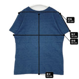 45R/45rpm SEALAND MARBLE FORTY 5 インディゴTシャツ コットン 日本製 サイズ2 半袖Ｔシャツ カットソー ネイビー ホワイト レディース フォーティーファイブアールピーエム【中古】6-0721S△