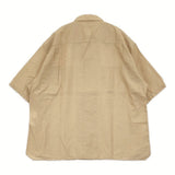 LOLO コットンシルク半袖シャツ サイズM 定価25300円 LS-455 半袖シャツ 26SS ベージュ ユニセックス ロロ【中古】6-0724S♪