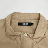 LOLO コットンシルク半袖シャツ サイズM 定価25300円 LS-455 半袖シャツ 26SS ベージュ ユニセックス ロロ【中古】6-0724S♪