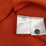 LOLO 新品 コットンシルク半袖シャツ サイズM 定価25300円 LS-455 半袖シャツ 26SS レンガ レッド ユニセックス ロロ【中古】6-0724S♪