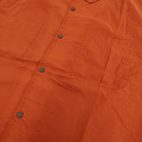 LOLO 新品 コットンシルク半袖シャツ サイズM 定価25300円 LS-455 半袖シャツ 26SS レンガ レッド ユニセックス ロロ【中古】6-0724S♪