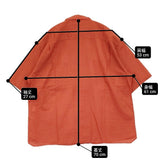 LOLO 新品 コットンシルク半袖シャツ サイズM 定価25300円 LS-455 半袖シャツ 26SS レンガ レッド ユニセックス ロロ【中古】6-0724S♪