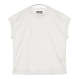 MARGARET HOWELL 578-5167001 LIGHT DENSE COTTON JERSEY 定価14300円 コットン ノースリーブ フレンチスリーブ Ｔシャツ カットソー 25SS ホワイト レディース マーガレットハウエル【中古】6-0818S△
