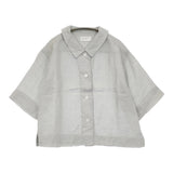 MARGARET HOWELL PLAIN LINEN PJ 589-5252201 リネン 半袖シャツ 25AW ライトグレー系 レディース マーガレットハウエル【中古】6-0724S♪