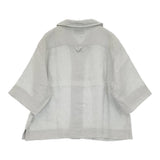 MARGARET HOWELL PLAIN LINEN PJ 589-5252201 リネン 半袖シャツ 25AW ライトグレー系 レディース マーガレットハウエル【中古】6-0724S♪