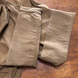 MHL. 595-3152508 ORGANIC COTTON SHIRTING バンドカラー コットン ブラウス 日本製 サイズ2 半袖シャツ 23SS ブラウン レディース エムエイチエル【中古】6-0818S△