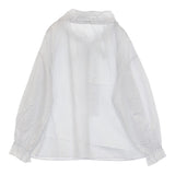 JOURNAL STANDARD LUXE 【Ginny’s】BL 定価20900円 ストライプ フリル ボウタイ リボン ブラウス シャツ 25AW ホワイト レディース ジャーナルスタンダード ラックス【中古】6-0806M♪