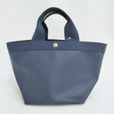 Herve Chapelier 707GP リュクス舟型トートM コーテッドキャンバス トートバッグ ネイビー レディース エルベ・シャプリエ【中古】6-0724G♪
