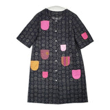 marimekko ハッピードレス Nadja ナドヤ Kihlatasku コットン 定価20900円 サイズ38 ワンピース ブラック グレー レディース マリメッコ【中古】6-0818S△