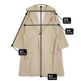 Vlas Blomme ウールアンゴラ 134130 ベルト付き フード コート ベージュ レディース ヴラスブラム【中古】6-0918T♪