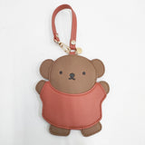 MAISON DE REEFUR/miffy 未使用品 Boris ボリス カードケース 8A11FTJ4500 カードケース チャ アカ レディース メゾンドリーファー/ミッフィー【中古】6-0720G◎