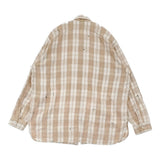 BOWWOW PAINTED PAINTER FLANNEL SHIRT ペンキ加工 定価30800円 サイズXL ネルシャツ 長袖シャツ 25SS ベージュ メンズ バウワウ【中古】6-0804M♪