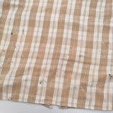 BOWWOW PAINTED PAINTER FLANNEL SHIRT ペンキ加工 定価30800円 サイズXL ネルシャツ 長袖シャツ 25SS ベージュ メンズ バウワウ【中古】6-0804M♪