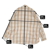 BOWWOW PAINTED PAINTER FLANNEL SHIRT ペンキ加工 定価30800円 サイズXL ネルシャツ 長袖シャツ 25SS ベージュ メンズ バウワウ【中古】6-0804M♪