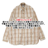 BOWWOW PAINTED PAINTER FLANNEL SHIRT ペンキ加工 定価30800円 サイズXL ネルシャツ 長袖シャツ 25SS ベージュ メンズ バウワウ【中古】6-0804M♪
