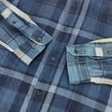 ZARA MAN チェック コットン RELAXED FIT EUR M 長袖シャツ ブルー メンズ ザラ【中古】6-0912M∞