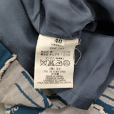 mina perhonen good luck ts5913 サイズ40 コットン スカート ブルー ホワイト レディース ミナペルホネン【中古】6-0806G♪