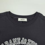 CABANE de ZUCCa カレッジロゴ コットン オーバーサイズ 日本製 サイズM 半袖Ｔシャツ カットソー ネイビー レディース カバンドズッカ【中古】6-0818S△