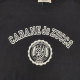 CABANE de ZUCCa カレッジロゴ コットン オーバーサイズ 日本製 サイズM 半袖Ｔシャツ カットソー ネイビー レディース カバンドズッカ【中古】6-0818S△