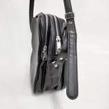 COMME des GARCONS フェイクレザーショルダー OL-K206 日本製 ショルダーバッグ ブラック レディース コムデギャルソン【中古】6-0731G♪