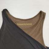 Curensology 5AWARENESS コットン2WAYタンクトップ 定価15400円 サイズF タンクトップ チャコールグレー チャ レディース カレンソロジー【中古】6-0818S△
